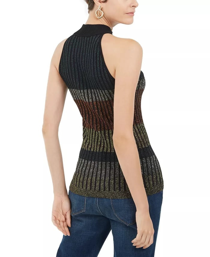 INC International Concepts Women's Mock-Neck Sweater Tank Top Bronze Size Extra Small