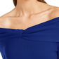 INC International Concepts Twist Off-The-Shoulder Sweater Navy Size Small