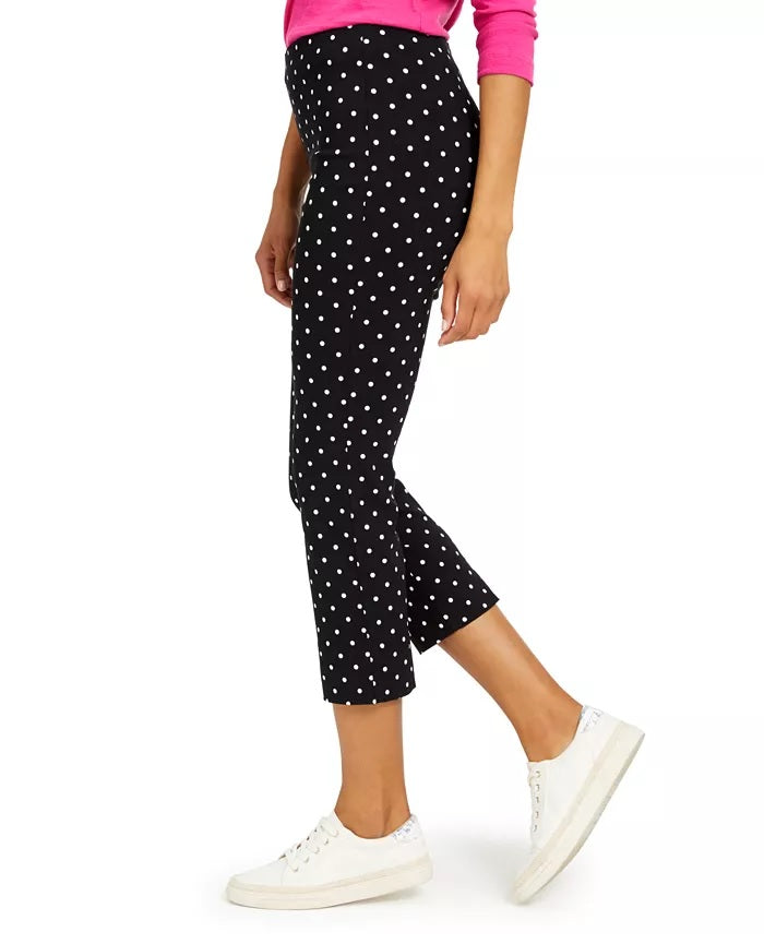 Charter Club Women's Capri Tummy-Control Skinny Pants Black Size 10