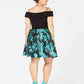 Morgan & Company Women's Trendy Off The Shoulder Dress Black Size 20W