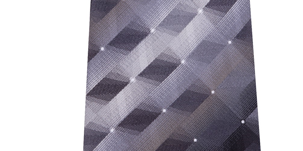 Van Heusen Men's 3-D Geometric Tonal Silk Tie Black Size Regular