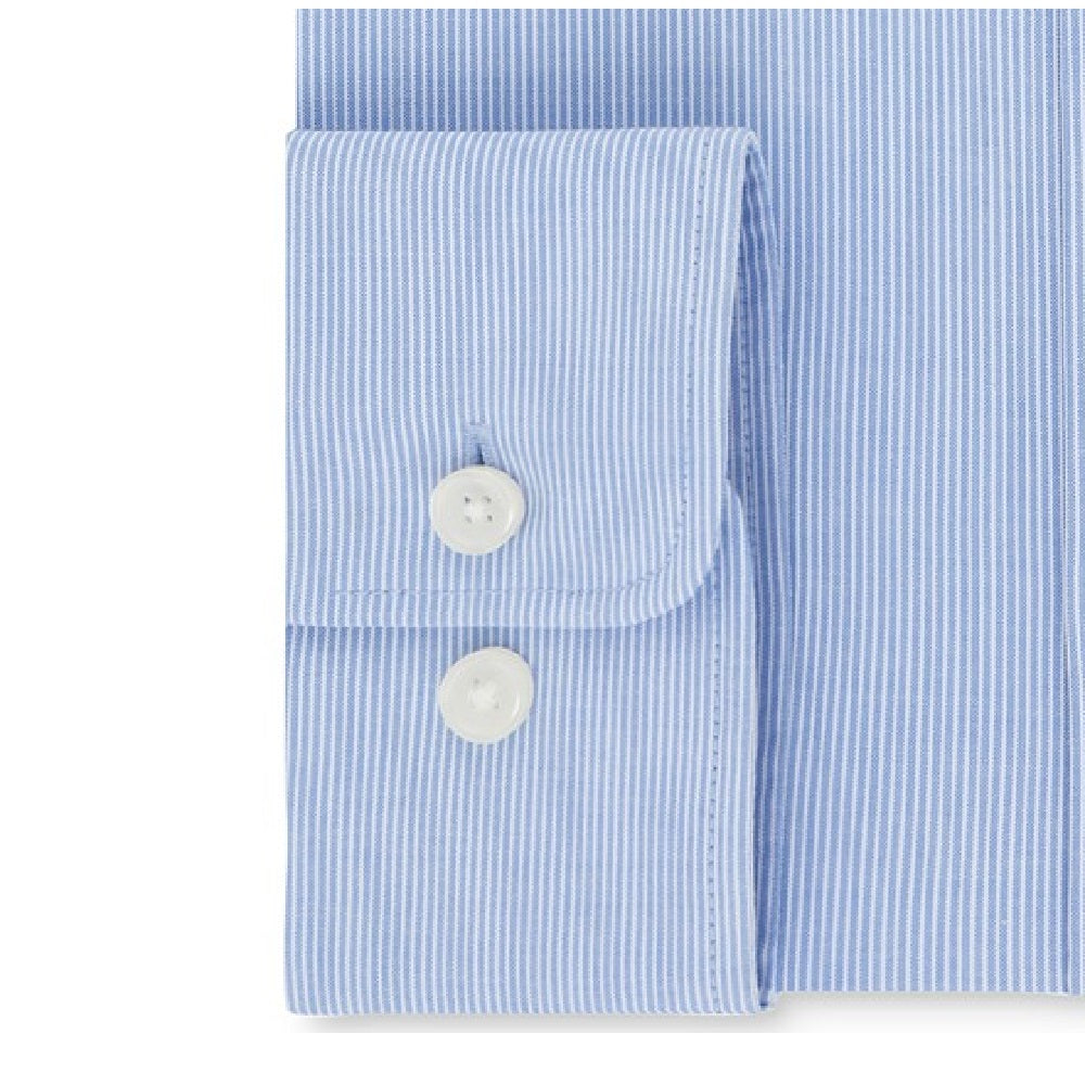 Tommy Hilfiger Men's TH Flex Collar Fineline Stripe Dress Shirt 15.5x32-33