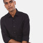Arrow Men's Fitted Spread-Collar Dress Shirt Black Size 15.5x32-33