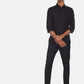Arrow Men's Fitted Spread-Collar Dress Shirt Black Size 15.5x32-33