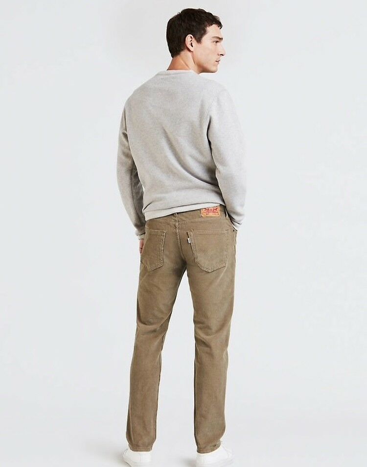 Levi's Men's 502 Taper Corduroy Pants Brown Size 30X32