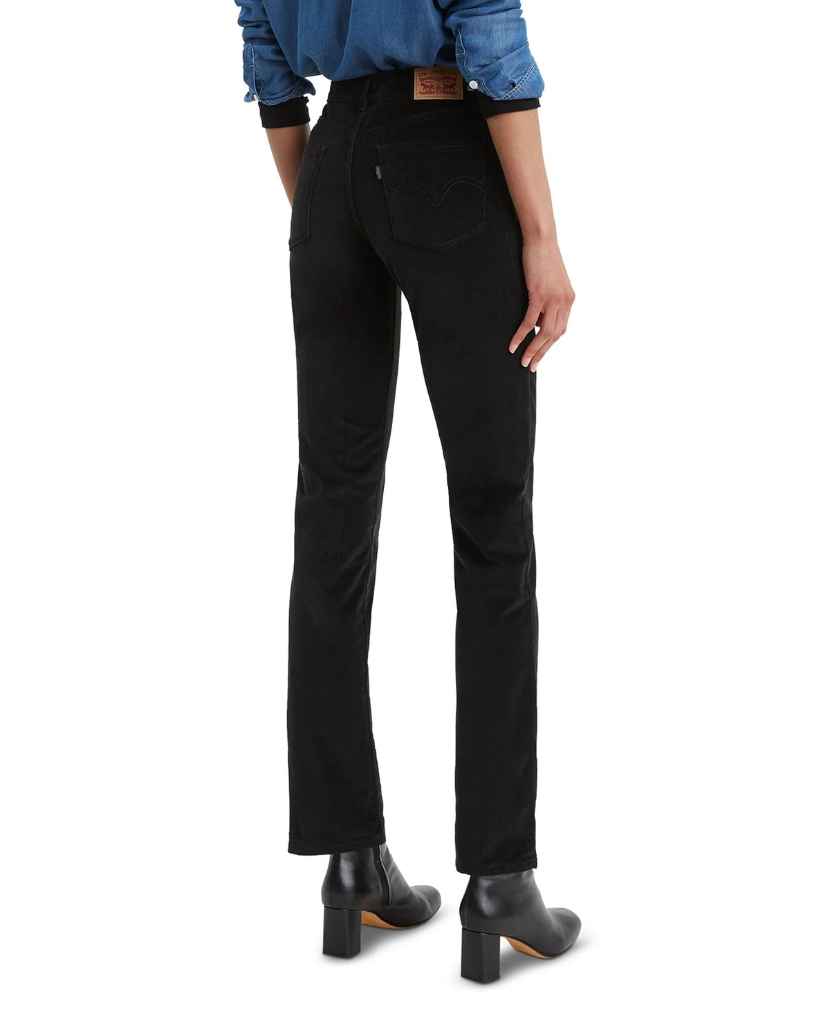 Levi's Women's Classic Straight-Leg Corduroy Jeans Black Size 12AV/MD/RG