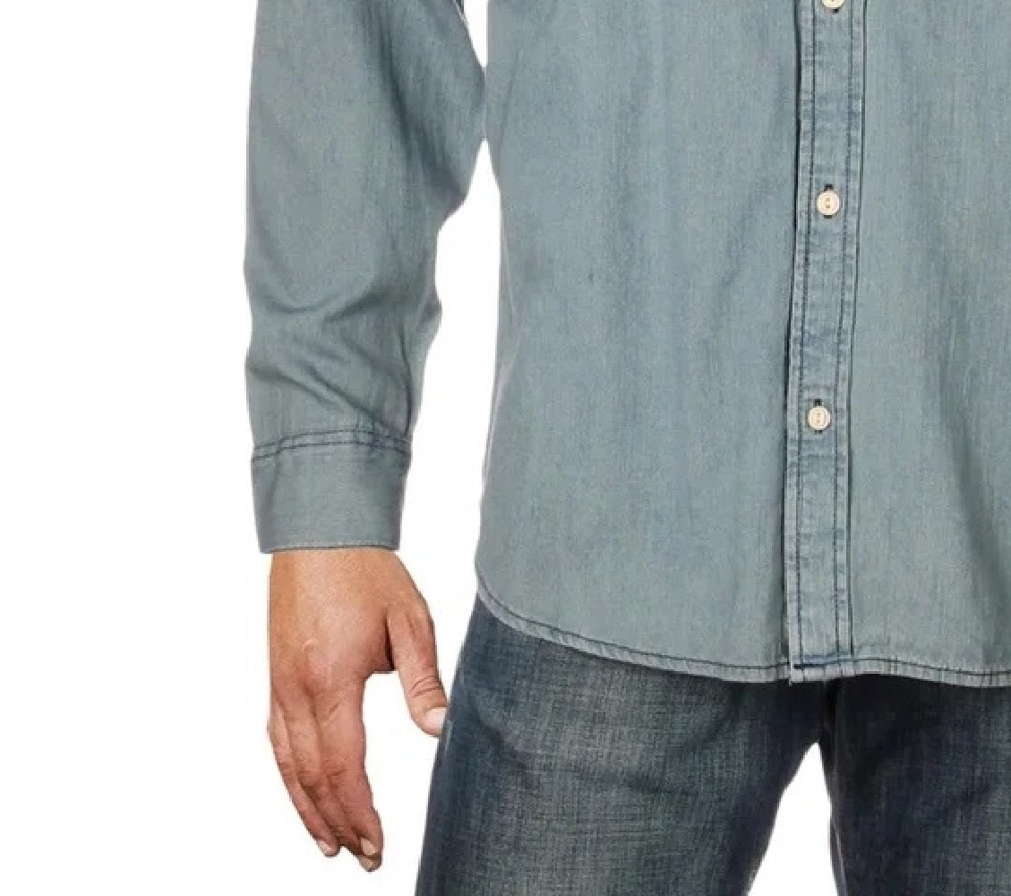 Levi's Men's Matthew New Western Denim Shirt Blue Size Small