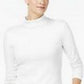 Charter Club Women's Cotton Mock-Neck Top White Size XX-Large