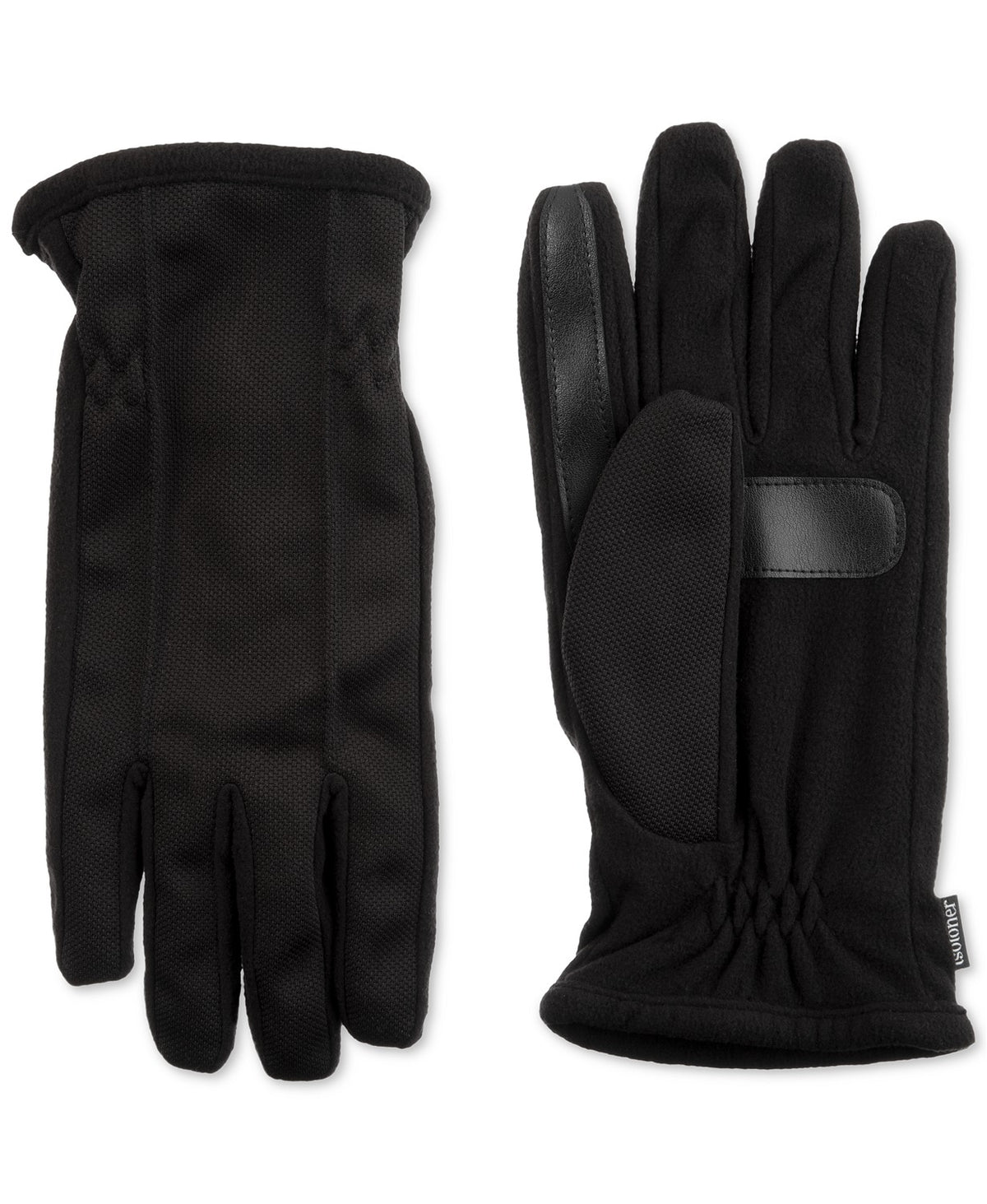 Isotoner Signature Men's Stretch Smartouch Gloves Black - Size Large