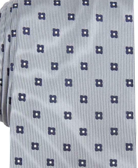 Club Room Men's Silk Blend Professional Business Neck Gray One Size