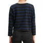 Levi's Women's Greta Striped Tie-Hem Cotton Top Black Size Large