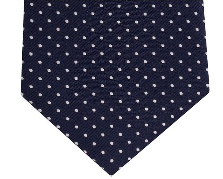 Tommy Hilfiger Men's Preppy Classic Dot Silk Tie Navy Size Regular