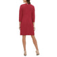 Tommy Hilfiger Women's Grommet-Neck Shift Dress Wine Size 14
