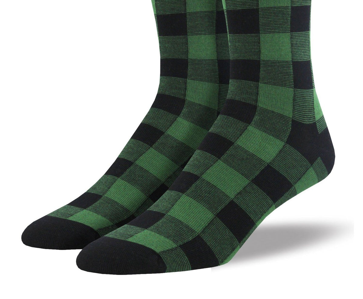 Calvin Klein Men's Buffalo Plaid Socks Green Size Regular