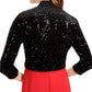 Calvin Klein Women's Sequined Cardigan Black Size Small