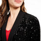 Calvin Klein Women's Sequined Cardigan Black Size Small