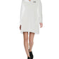 DKNY Women's Sport Half-Zip Logo Dress White Size Large