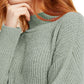 Hippie Rose Juniors' Mock-Neck Chenille Sweater Med Green Size Medium