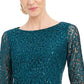Jessica Howard Women's Sequined Lace Shift Dress Hun Size 16