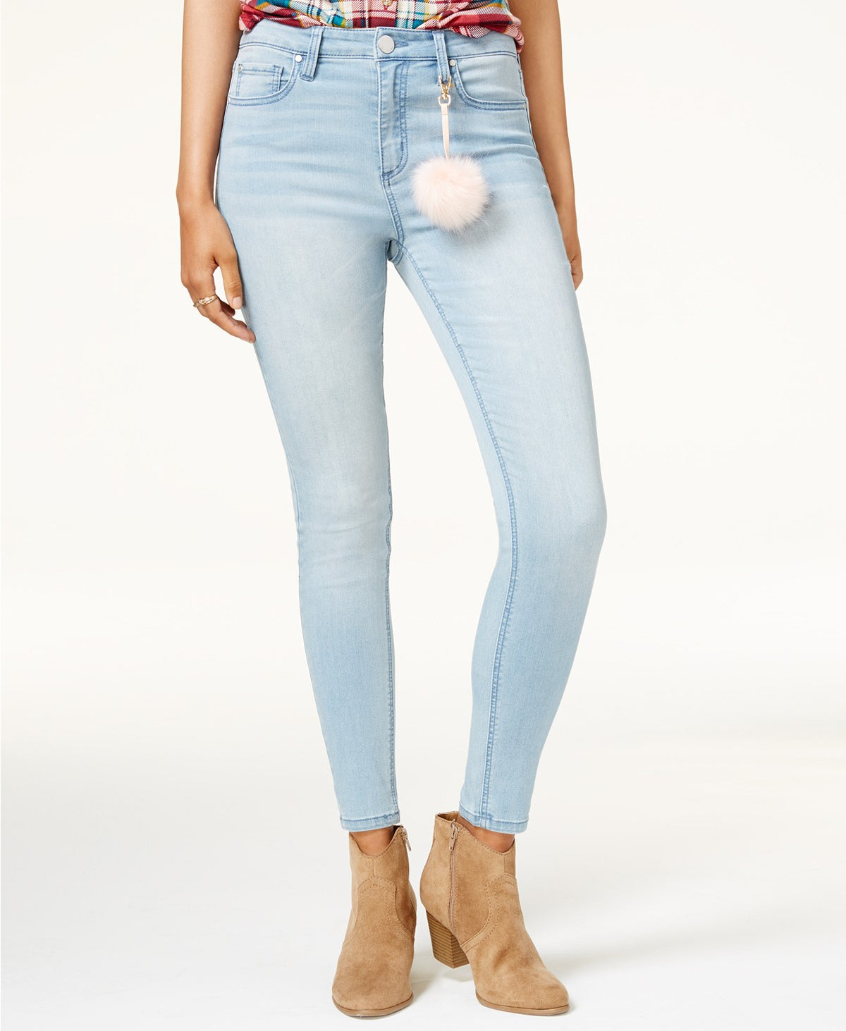 Tinseltown Juniors' High Rise Skinny Jeans Brightblue Size 9