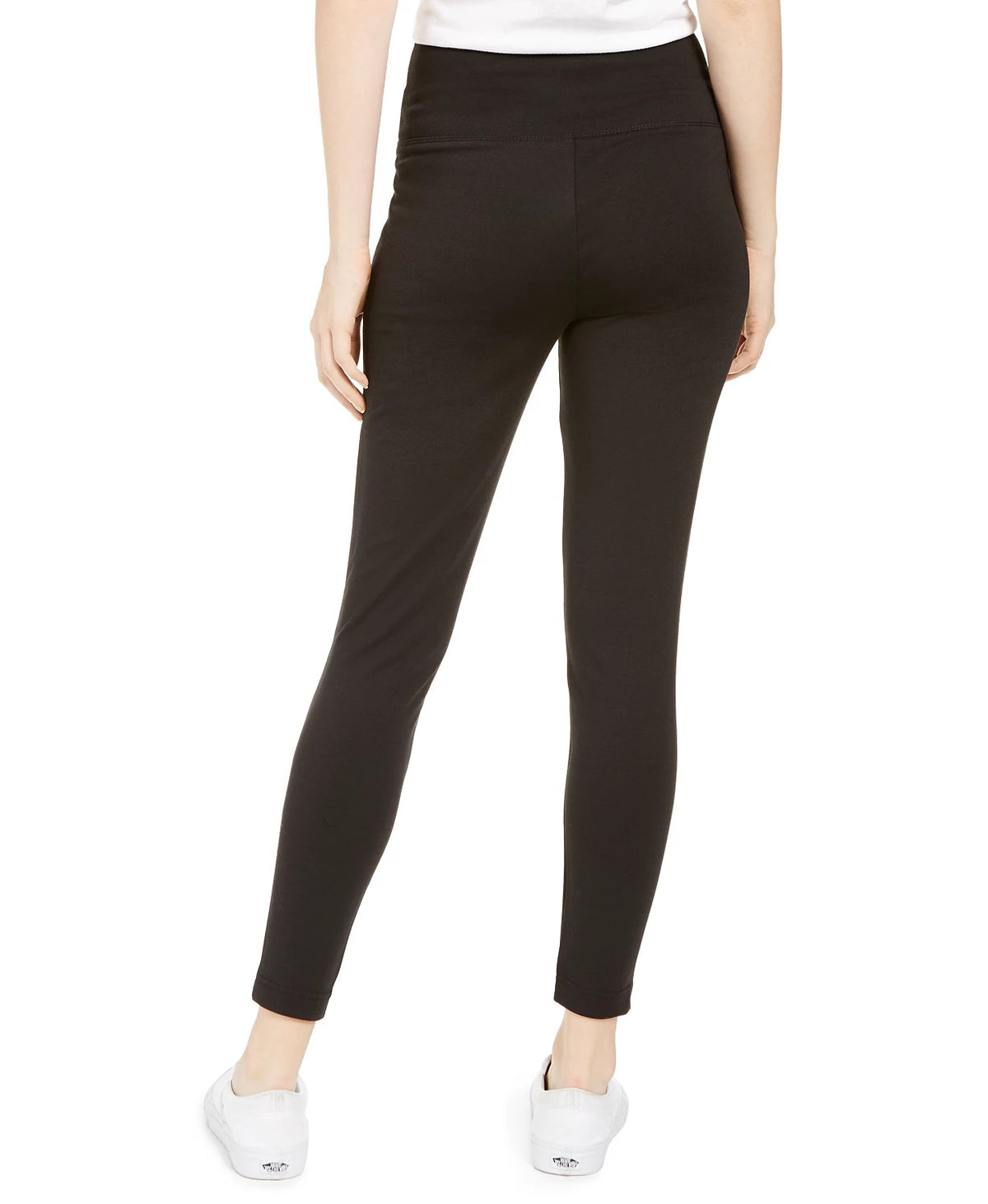 Tinseltown Love Fire Juniors' Topson Faux-Leather Leggings with Ponte-Knit Back Black Size Small