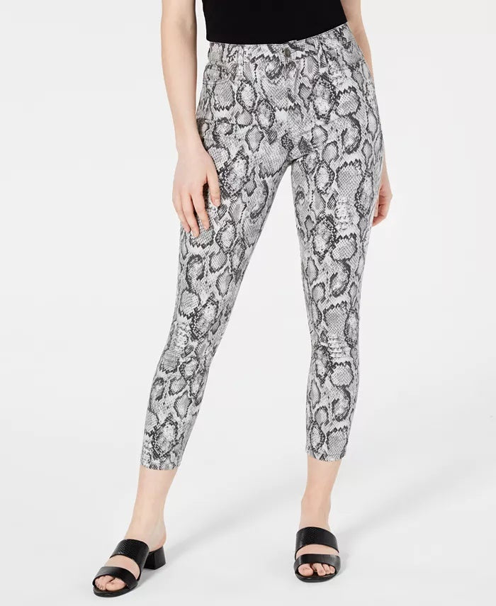 Tinseltown Junior's Printed Skinny Jeans Grey Size 1