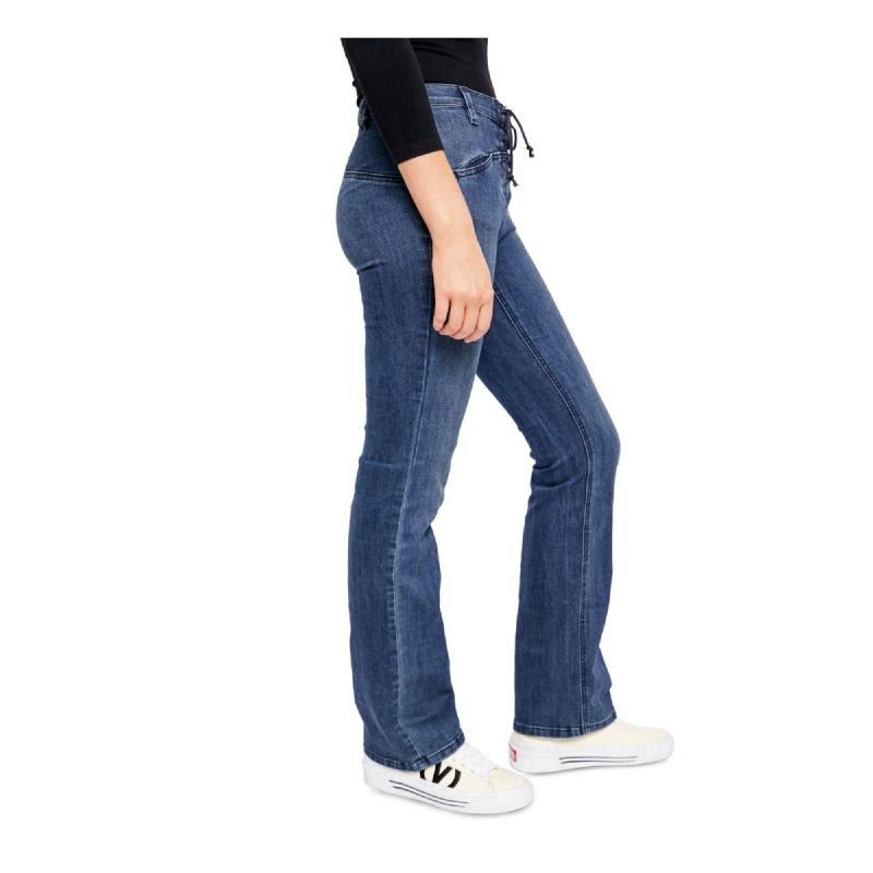 Free People Women's Eva Lace-Up Bootcut Jeans Blue Size 26