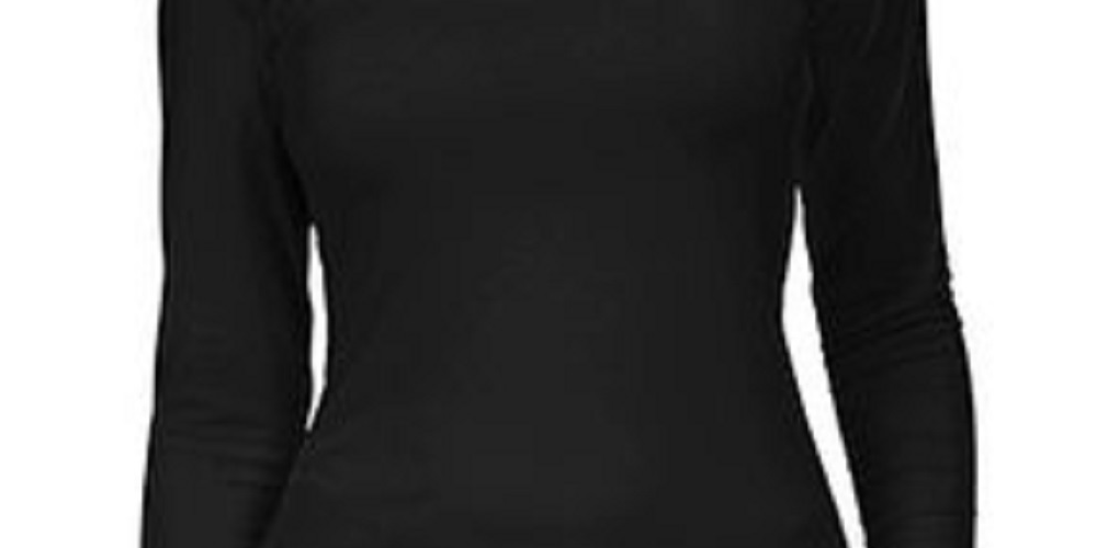 32 Degrees Women's Cozy Heat Underwear Top Black Size Small