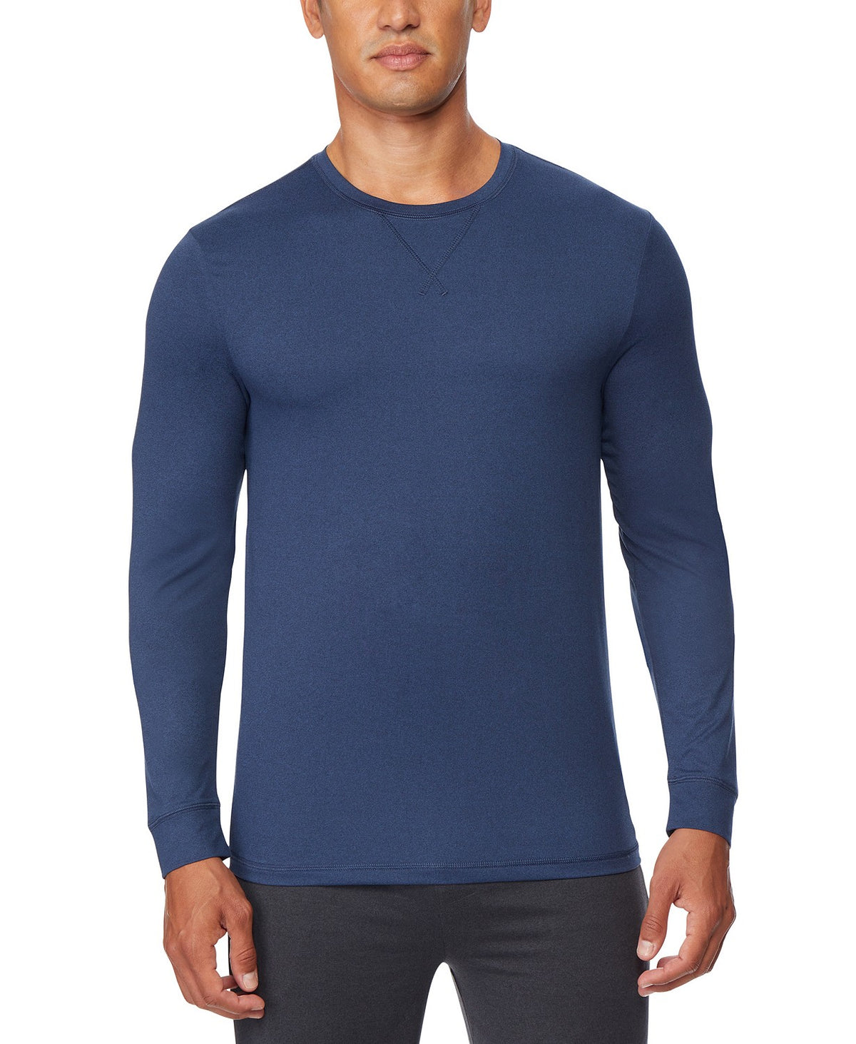32 Degrees Men's Ultra Lux Long-Sleeve Sleep T-Shirt Navy Size 2 Extra Large