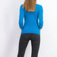 Maison Jules Women's Ribbed Crew-Neck Sweater Green Size Medium