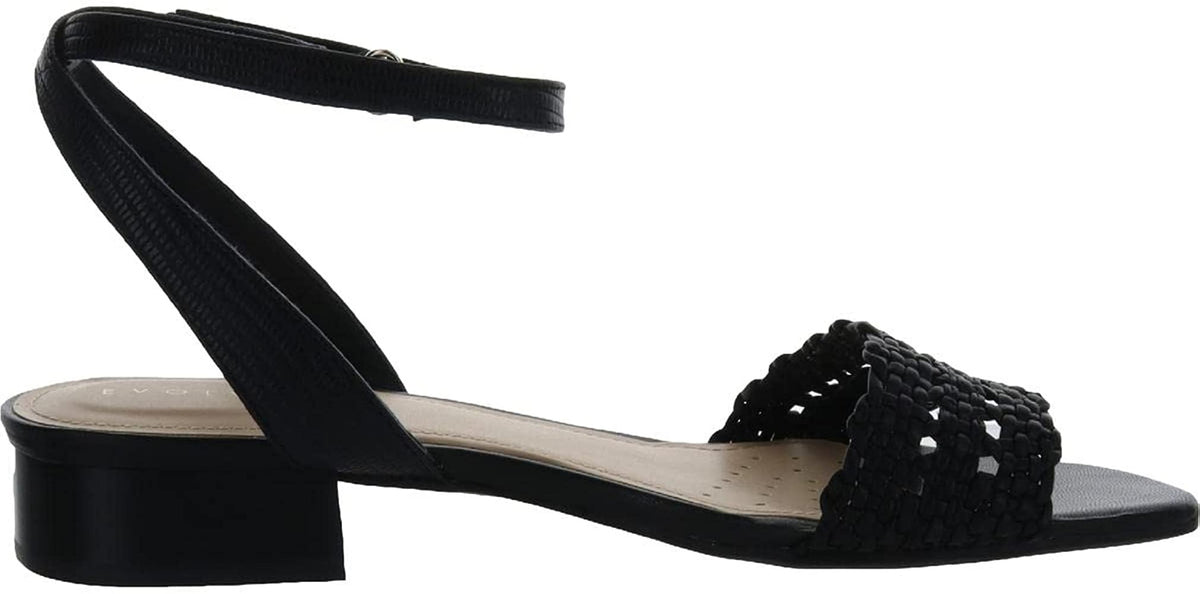 Easy Spirit Women's Evolve Ingrid2 Flat Sandal Black Size 7.5 W