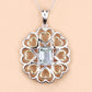 2.10 Carat Genuine Green Amethyst .925 Sterling Silver Pendant