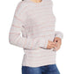 Lukcy Brand Women's Marled Crew Neck Sweater Pink Size Petite Small