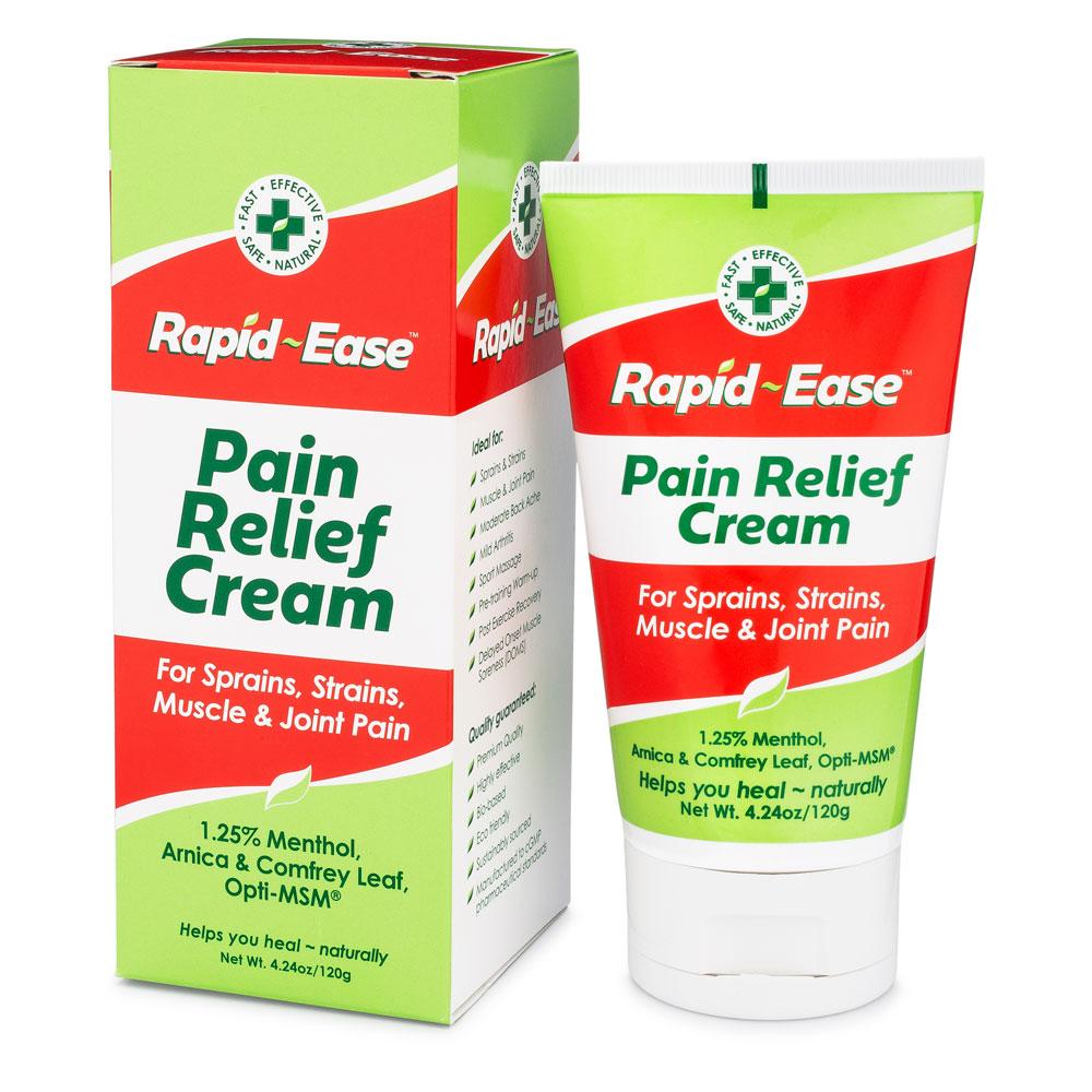 Rapid-Ease Pain Relief Cream - For Sprain, Strains, Muscle 7 Joint Pain - Menthol, Arnica & Comfrey Leaf