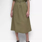 DKNY Womens Perforated Zip Front Midi Skirt