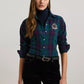 Lauren Ralph Lauren Plaid Button Down Shirt Women Plus Size 2X Green