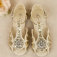 Joyfolie Mari Flower Girl Flat in Gold