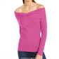 INC International Concepts Twist Off-The-Shoulder Sweater Pink Size X-Large