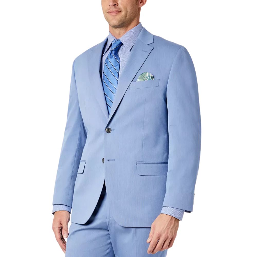 Sean John Men's Classic-Fit Solid Suit Jacket Light Blue Regular
