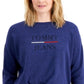 Tommy Jeans Women's Logo Crewneck Sweater Blue Size Medium