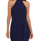 Betsy & Adam Women's Mock Neck Gown Blue Size 14