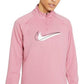 Nike Women's Quarter Zip Graphic Sweatshirt Pink Size 3X