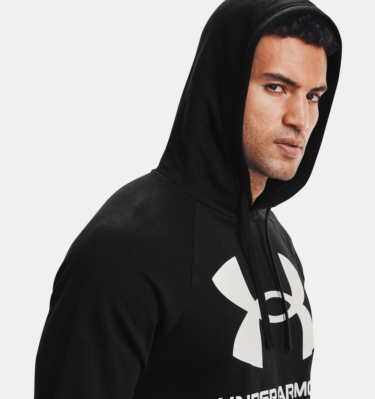 Under Armour Men's Plus Ua Rival Fleece Logo Hoodie Black Size 1X