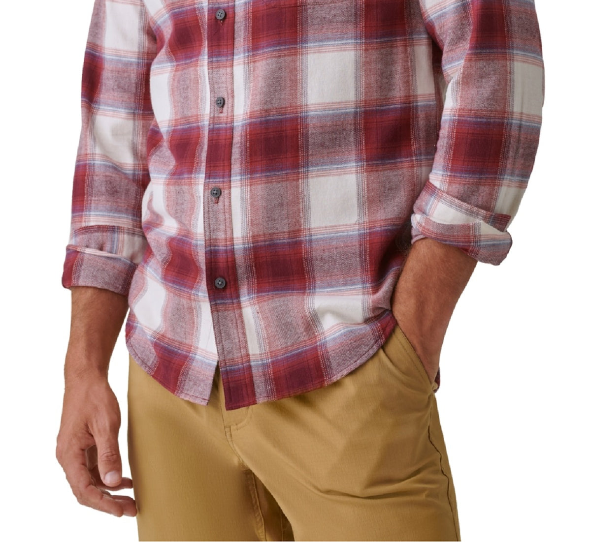 Bass Outdoor Men's Expedition Stretch Flannel Shirt Purple Size XX-Large