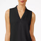 Calvin Klein Women's Pleated V Neck Shell Black Size Medium