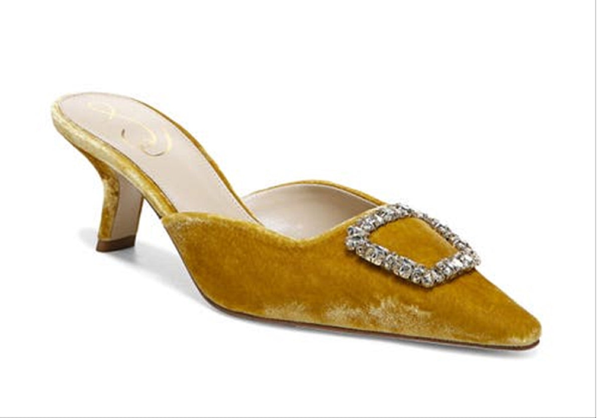Sam Edelman Women's Brit Jewel Mule Yellow Size 6.5 M