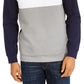 Club Room Men's Colorblocked Quarter Zip Fleece Sweatshirt Blue Size Large