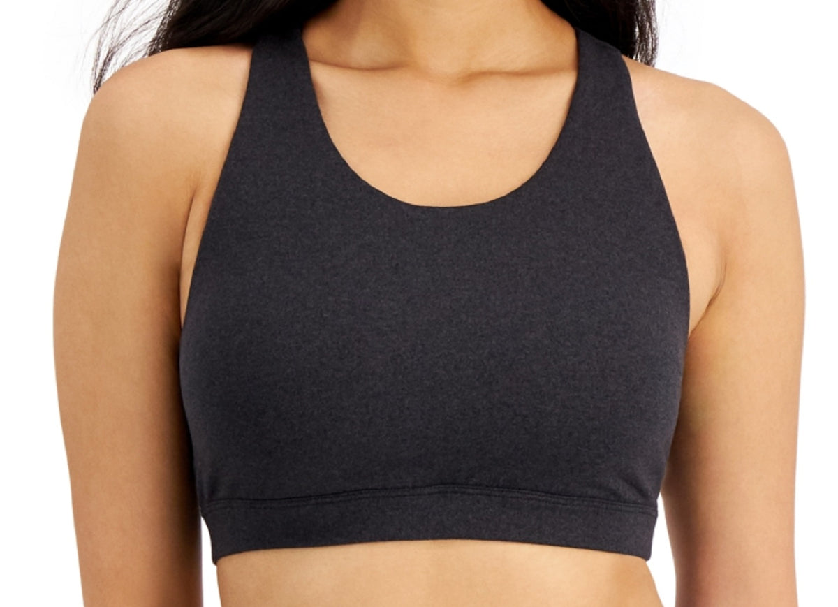 Ideology Women's Sweat Set Low Impact Sports Bra Black Size X-Small