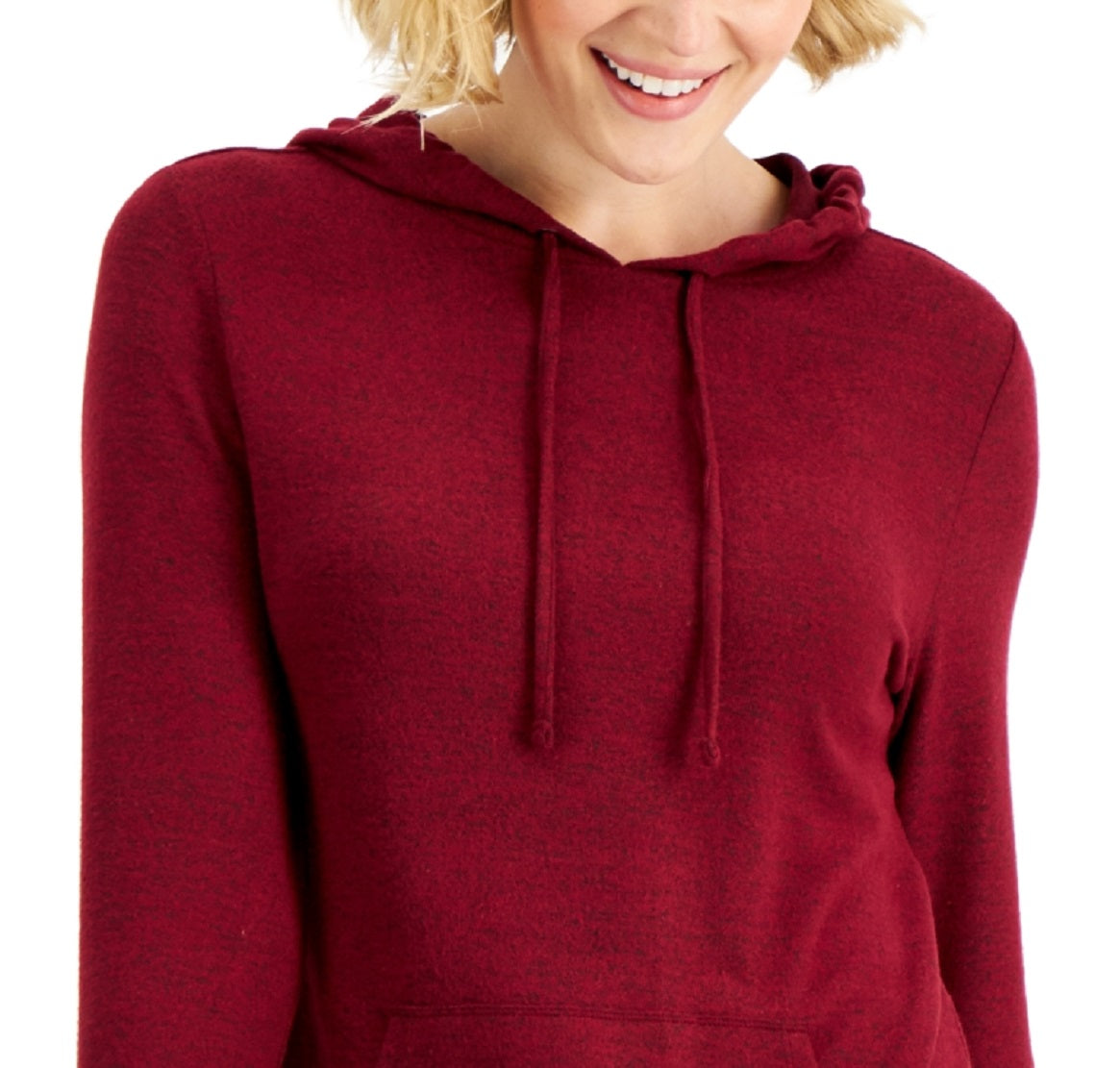 Ideology Women's Mushy Knit Hoodie Red Size Small