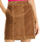 Charter Club Women's Tummy Control Corduroy Skirt Brown Size 6